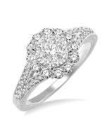 Shine Bright Hermes Mystic 14K White Gold Diamond Bridal Ring
