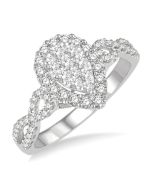 Shine Bright LuxVelTh ArIsLys 14K White Gold Diamond Ring