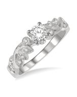 OnOraEl 14K White Gold Diamond Ring