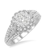 Shine Bright Cedar Prestige 14K White Gold Diamond Bridal Ring