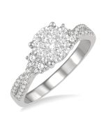 Shine Bright Freya Enigma 14K White Gold Diamond Engagement Ring