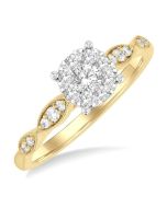 Shine Bright ZenCaOra ZenCaXe 14K White Gold Diamond Ring