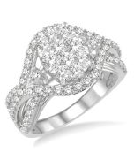 Cloud 14K White Gold Diamond Engagement Ring