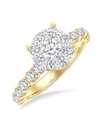 ElOraEl ThCaXe 14K White Gold Diamond Ring
