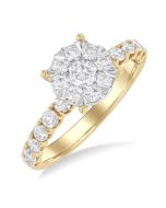 LuxLinVio 14K White Gold Diamond Ring