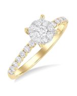 VioLuxLin ElOnTh CaVioVio 14K White Gold Diamond Ring