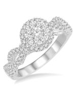 Shine Bright Apollo Eternelle 14K White Gold Diamond Bridal Ring