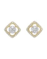 14K Yellow Gold Diamond Earrings 0.5Ctw