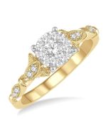 Shine Bright Mist Regalia White Gold Diamond Pave Ring