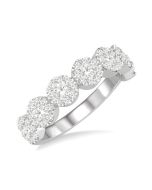 Zephyra Radiance Echo Round Shape Stone Shine Bright Essential Diamond Wedding Band