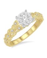 Shine Bright Minerva Echo White Gold Diamond Bridal Ring