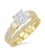Round Shape Shine Bright Diamond Wedding Set