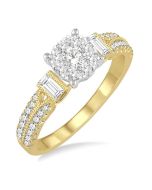 Shine Bright LuxVioXe RaOnAr 14K White Gold Diamond Ring