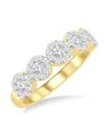 Celestia Whisper Grove Round Shape Stone Shine Bright Essential Diamond Wedding Band