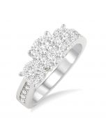 Past Present & Future Shine Bright Bridal Diamond Engagement Ring