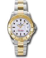  *Pre-Owned* Rolex Steel and Yellow Gold Yacht-Master 35 Watch - White Dial