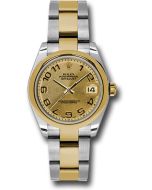  *Pre-Owned* Rolex Steel and Yellow Gold Datejust 31 Watch - Domed Bezel - Champagne Concentric Circle Arabic Dial - Oyster Bracelet
