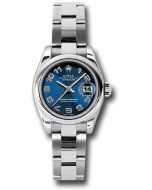  *Pre-Owned* Rolex Steel Lady-Datejust 26 Watch - Domed Bezel - Blue Concentric Circle Arabic Dial - Oyster Bracelet