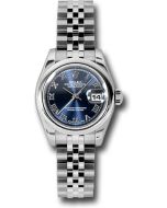 *Pre-Owned* Rolex Steel Lady-Datejust 26 Watch - Domed Bezel - Blue Roman Dial - Jubilee Bracelet