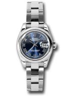  *Pre-Owned* Rolex Steel Lady-Datejust 26 Watch - Domed Bezel - Blue Roman Dial - Oyster Bracelet