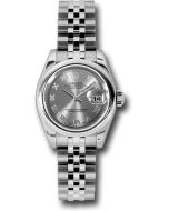 *Pre-Owned* Rolex Steel Lady-Datejust 26 Watch - Domed Bezel - Rhodium Roman Dial - Jubilee Bracelet
