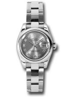  *Pre-Owned* Rolex Steel Lady-Datejust 26 Watch - Domed Bezel - Rhodium Roman Dial - Oyster Bracelet