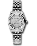   *Pre-Owned* Rolex Steel Lady-Datejust 26 Watch - Domed Bezel - Silver Roman Dial - Jubilee Bracelet