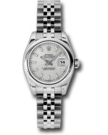  *Pre-Owned* Rolex Steel Lady-Datejust 26 Watch - Domed Bezel - Silver Index Dial - Jubilee Bracelet