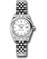  *Pre-Owned* Rolex Steel Lady-Datejust 26 Watch - Domed Bezel - White Index Dial - Jubilee Bracelet