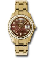  *Pre-Owned* Rolex Yellow Gold Day-Date Special Edition 39 Watch - 40 Diamond Bezel - Dark Mother-Of-Pearl Jubilee Diamond Dial