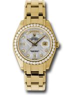 *Pre-Owned* Rolex Yellow Gold Day-Date Special Edition 39 Watch - 40 Diamond Bezel - Meteorite Diamond Dial