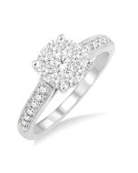 Shine Bright Aurora Victoire 14K White Gold Diamond Engagement Ring