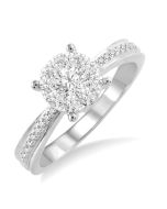 Shine Bright Cedar Regalia 14K White Gold Diamond Engagement Ring