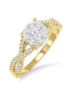 Shine Bright Peak Elegance White Gold Diamond Bridal Ring
