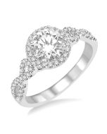 Apollo Horizon 14K White Gold Diamond Semi-Mount Ring
