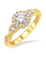 VelXeOra LinAeLin 14K Yellow Gold Diamond Ring