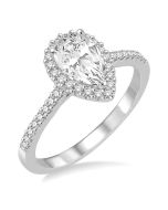 Andromeda Gilded 14K White Gold Diamond Engagement Ring