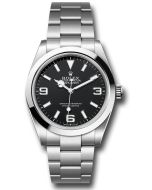  *Pre-Owned* Rolex Oystersteel Explorer 40 Watch - Smooth Bezel - Black Index Arabic Dial - Oyster Bracelet