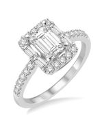 Dahlia Apollo 14K White Gold Diamond Semi-Mount Ring
