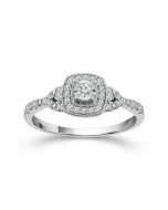 10k White Gold Engagement Ring