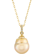 14k Yellow Gold Golden South Sea Pearl Pendant
