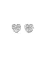 Sterling Silver Heart Shaped Earrings