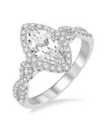 Willow Sovereign 14K White Gold Diamond Engagement Ring