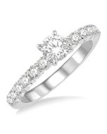 Round Shape Endless Embrace Semi-Mount Diamond Engagement Ring
