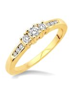 Diana Enigma 14K Yellow Gold Diamond Engagement Ring