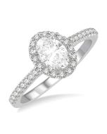 Gilded Horizon 14K White Gold Diamond Engagement Ring