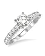 Vine 14K White Gold Diamond Engagement Ring