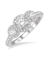 Coral Splendor Diamond Engagement Ring