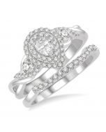 Pear Shape Diamond Wedding Set