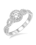 Gilded Celestia 14K White Gold Diamond Engagement Ring